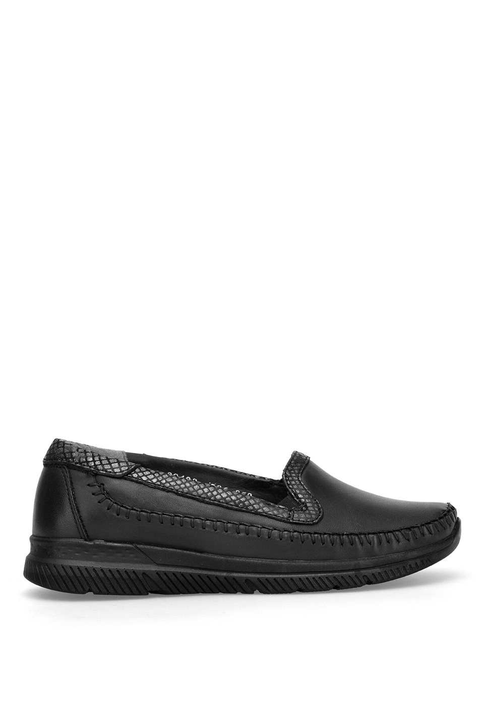 Forelli 29423 Laden-G Kadın Hakiki Deri Casual Ayakkabı Siyah