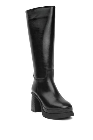 Fuar Hkn24K.256-1506.01R Kadın Topuklu Çizme Siyah