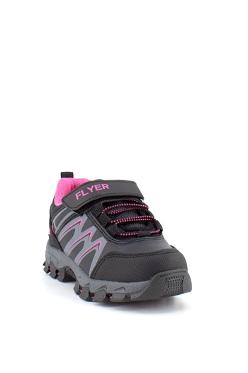Fuar Or730C P Kız Çocuk Spor Ayakkabı Siyah - Fuşya