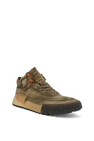 Guja 23K501 Erkek Hakiki Deri Düz Bot Haki