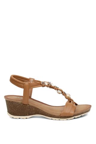 Guja 24Y154-1 Kadın Dolgu Topuk Sandalet Camel