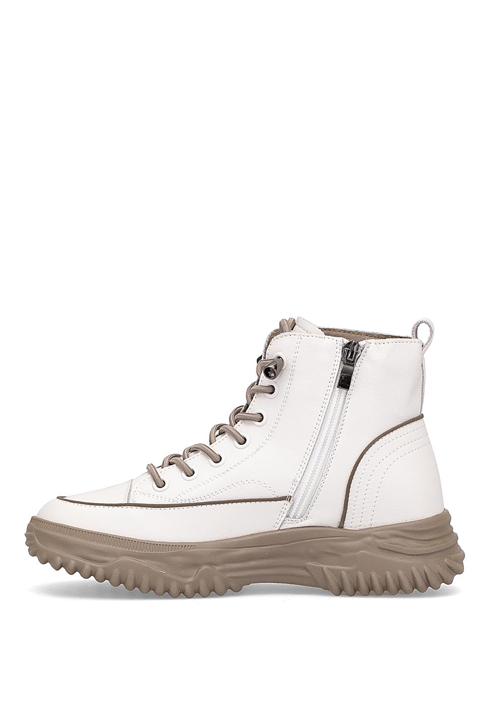 Guja 25K310-13 Kadın Hakiki Deri Sneaker Bot Bej