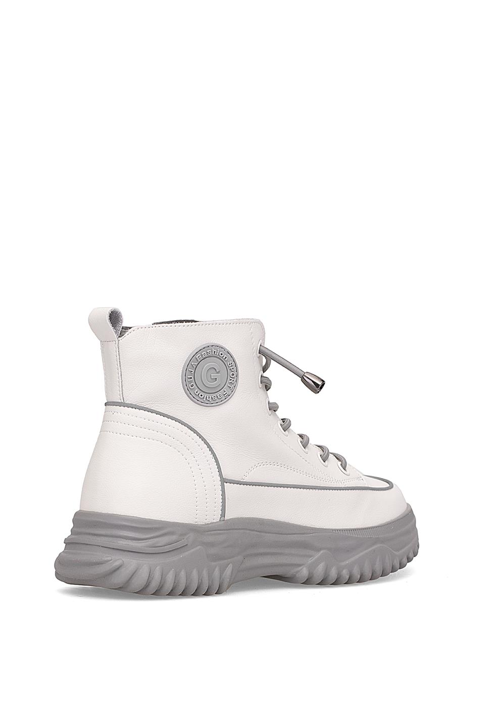 Guja 25K310-13 Kadın Hakiki Deri Sneaker Bot Gri