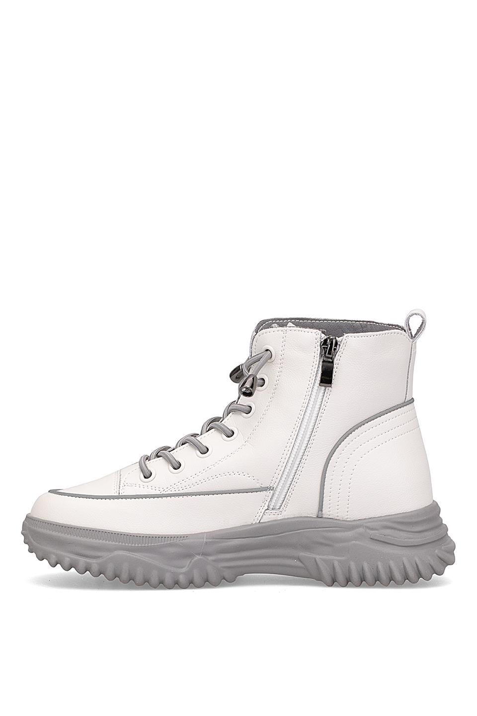 Guja 25K310-13 Kadın Hakiki Deri Sneaker Bot Gri