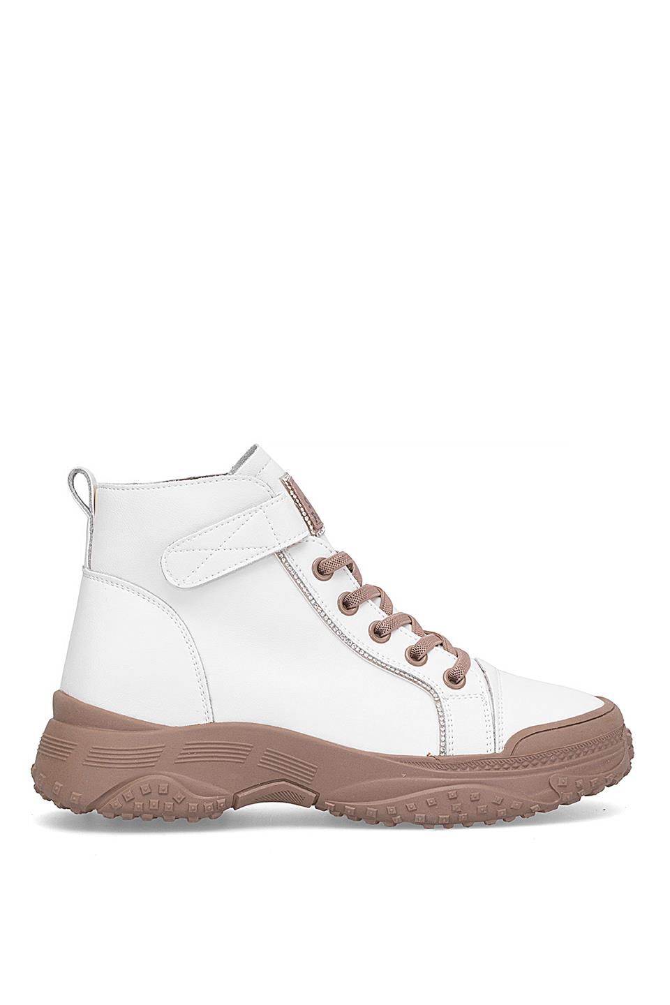 Guja 25K310-5 Kadın Hakiki Deri Sneaker Bot Bej