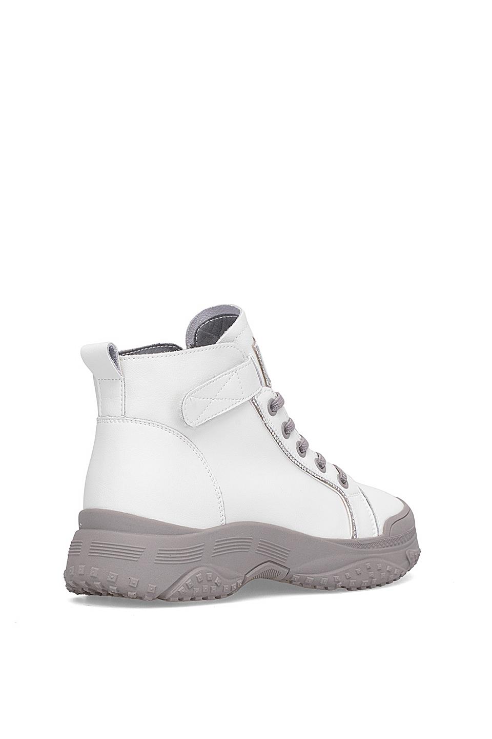 Guja 25K310-5 Kadın Hakiki Deri Sneaker Bot Gri