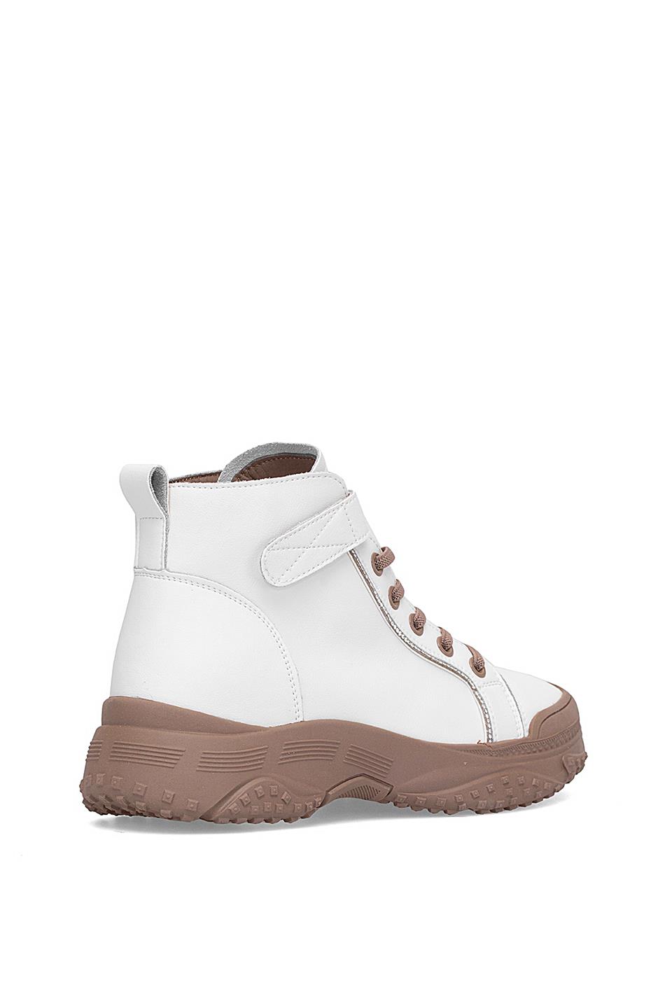 Guja 25K310-5 Kadın Hakiki Deri Sneaker Bot Bej