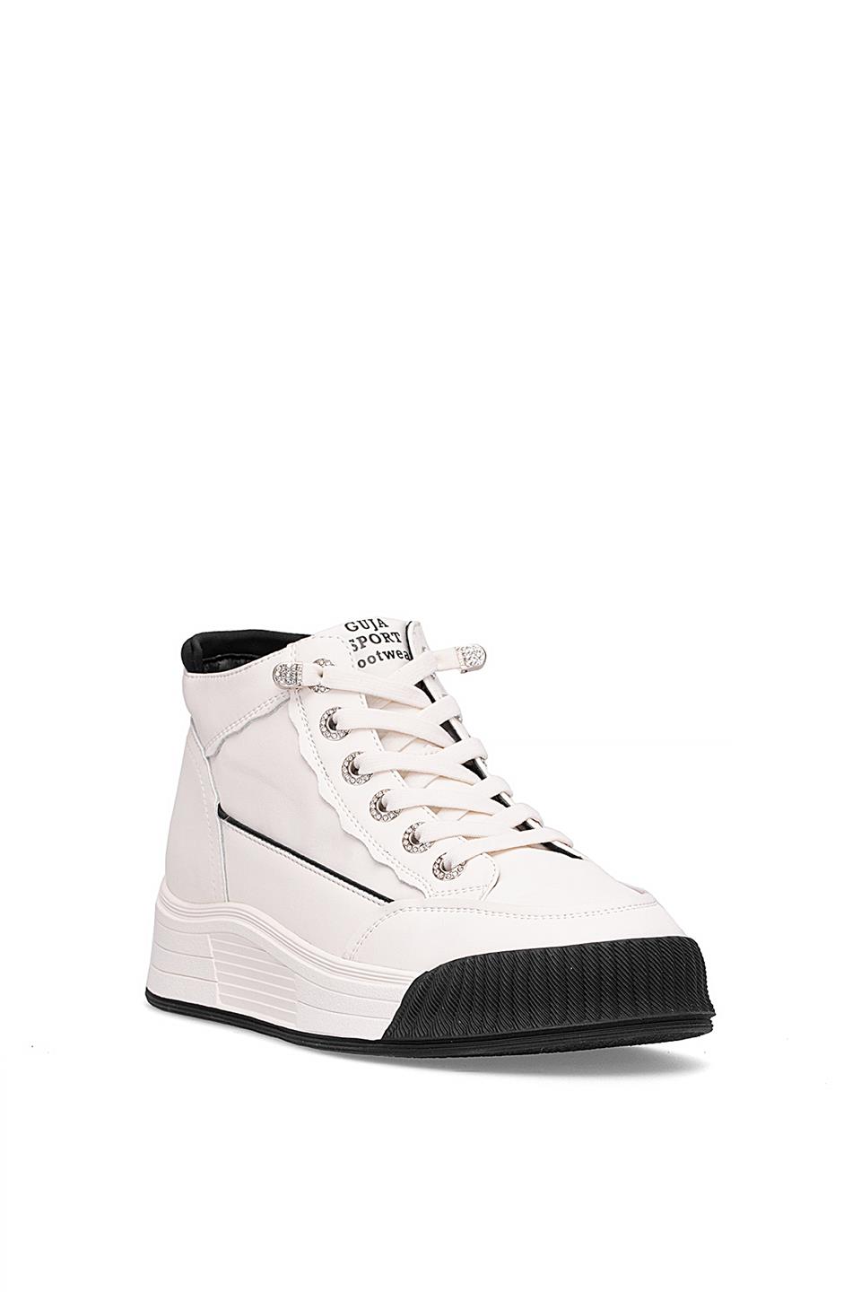 Guja 25K334 Kadın Hakiki Deri Sneaker Bot Siyah