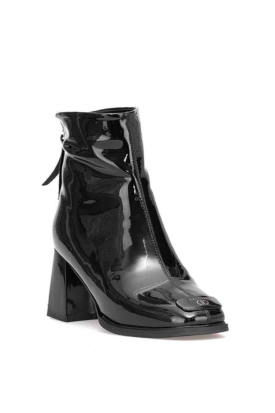 Guja 25K415-1 Kadın Hakiki Deri Topuklu Bot Siyah