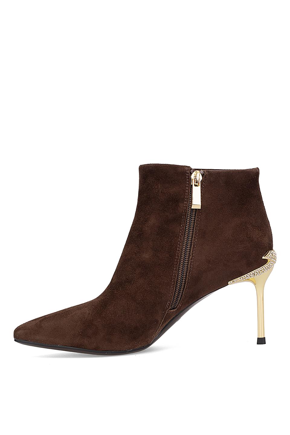 Guja 25K417 Kadın Hakiki Deri Topuklu Bot Kahverengi