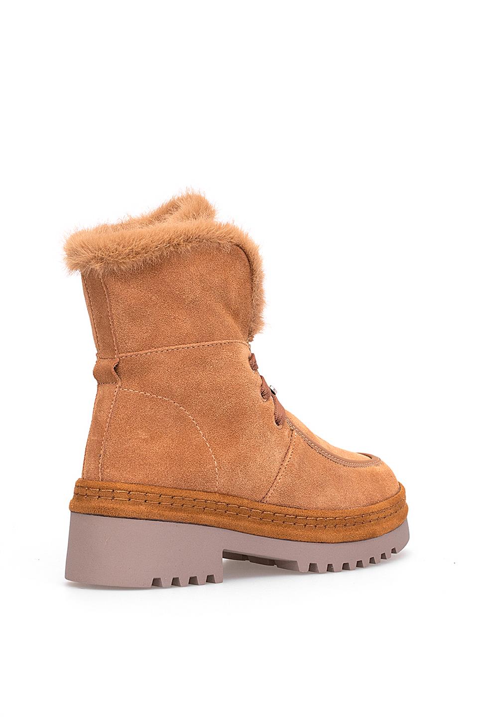 Guja 25K433 Kadın Hakiki Deri Klasik Bot Camel