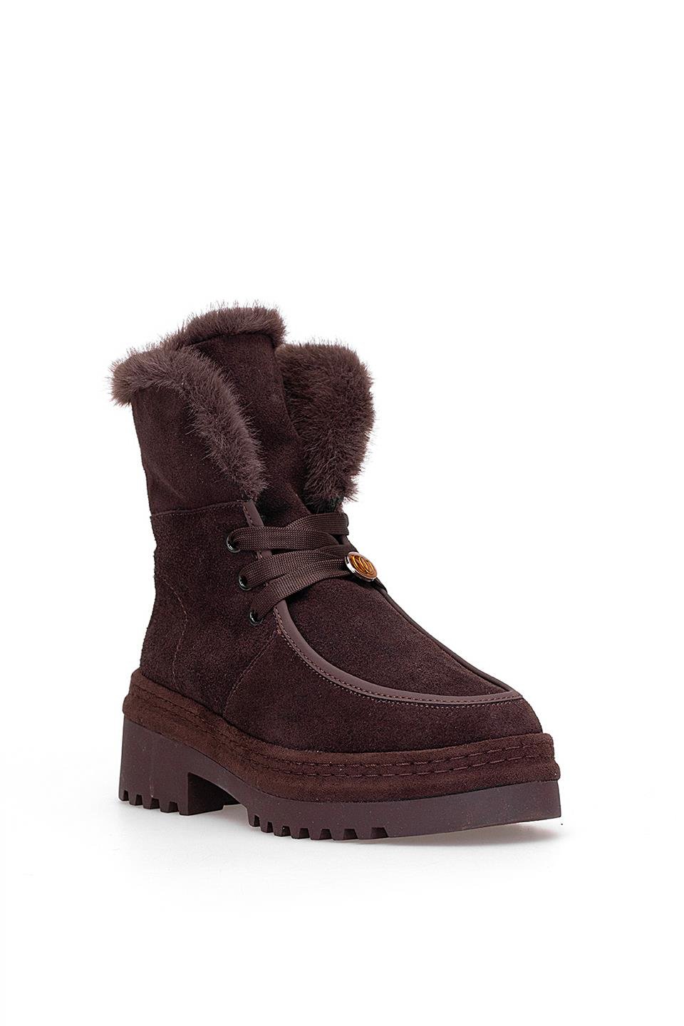 Guja 25K433 Kadın Hakiki Deri Klasik Bot Kahverengi