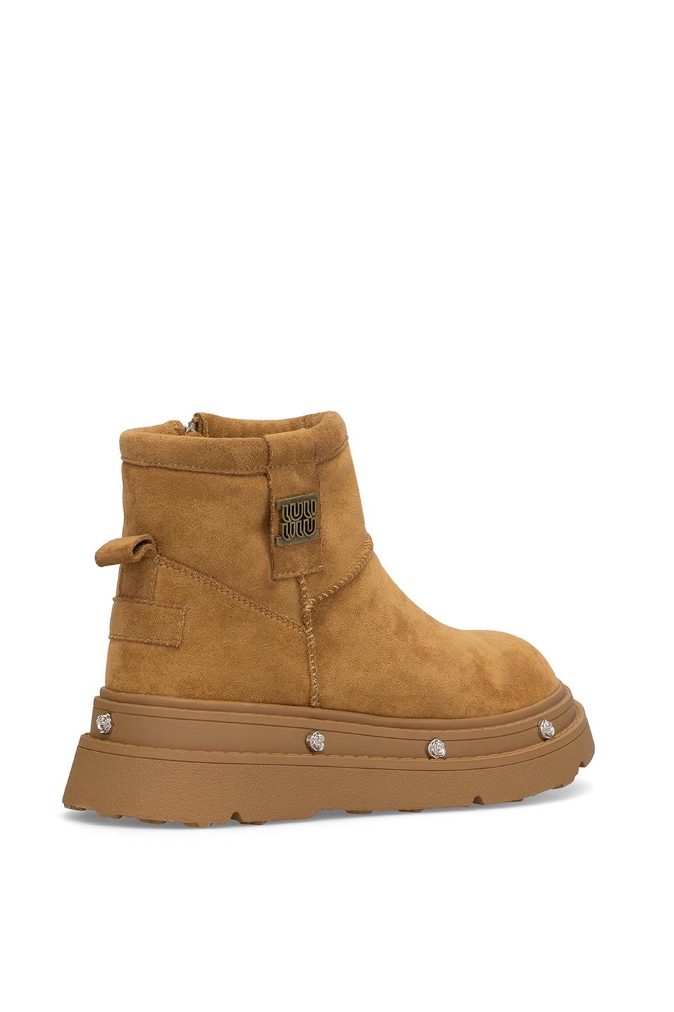 Guja 25K435 Kadın Hakiki Deri Düz Bot Camel