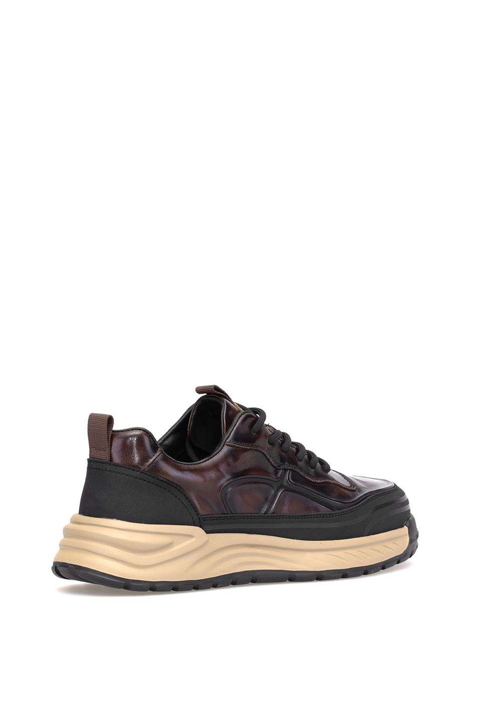 Guja 25K570-1 Erkek Hakiki Deri Klasik Sneaker Kahverengi