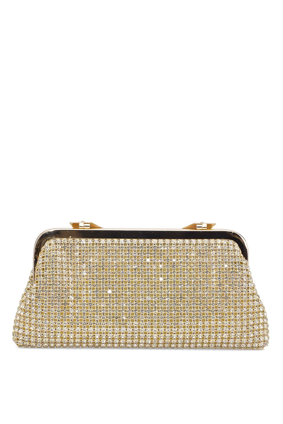 Guja 25KC1284 Kadın Taşlı Abiye Çanta Altın