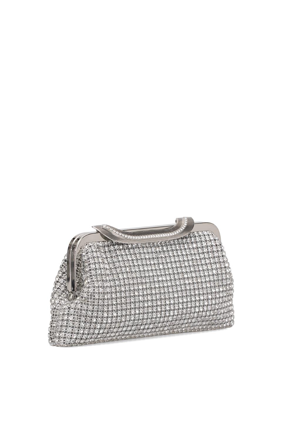 Guja 25KC1284 Kadın Taşlı Abiye Çanta Gümüş