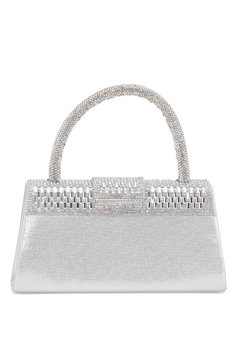 Guja 25KC1285 Kadın Taşlı El Abiye Çanta Gümüş