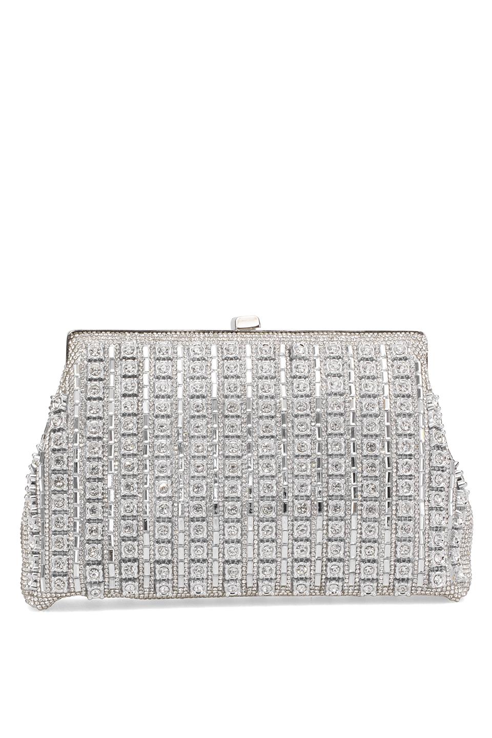 Guja 25KC1292 Kadın Taşlı Abiye Çanta Gümüş