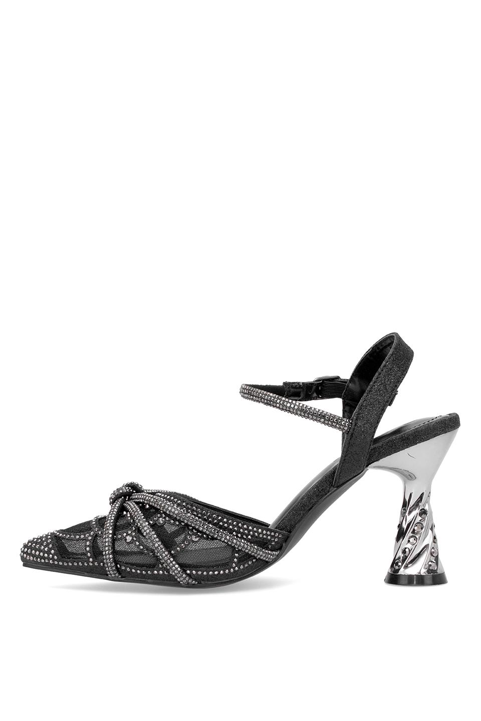 Guja 25Y125-1 Kadın Taşlı Abiye Ayakkabı Siyah