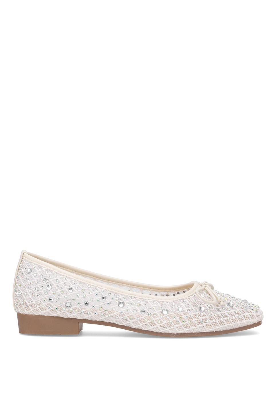 Guja 25Y179 Kadın Taşlı Babet Bej