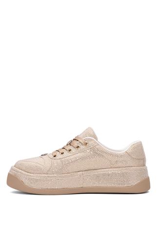 Guja 25Y451-10 Kadın Taşlı Casual Ayakkabı Altın