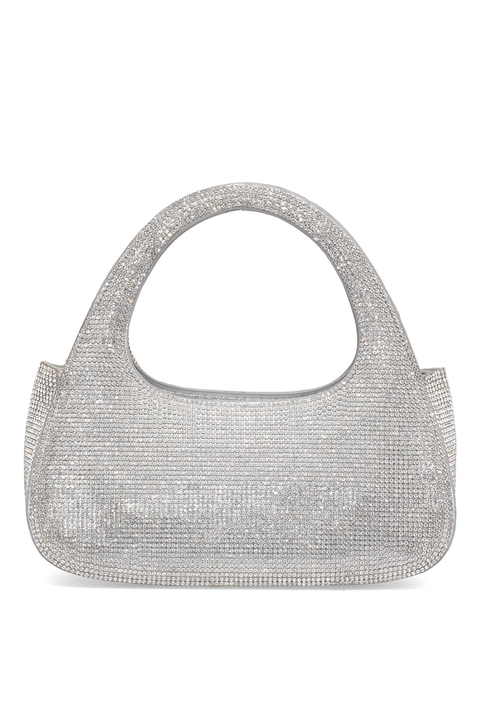 Guja 25YG586 Kadın Taşlı Abiye Çanta Gümüş