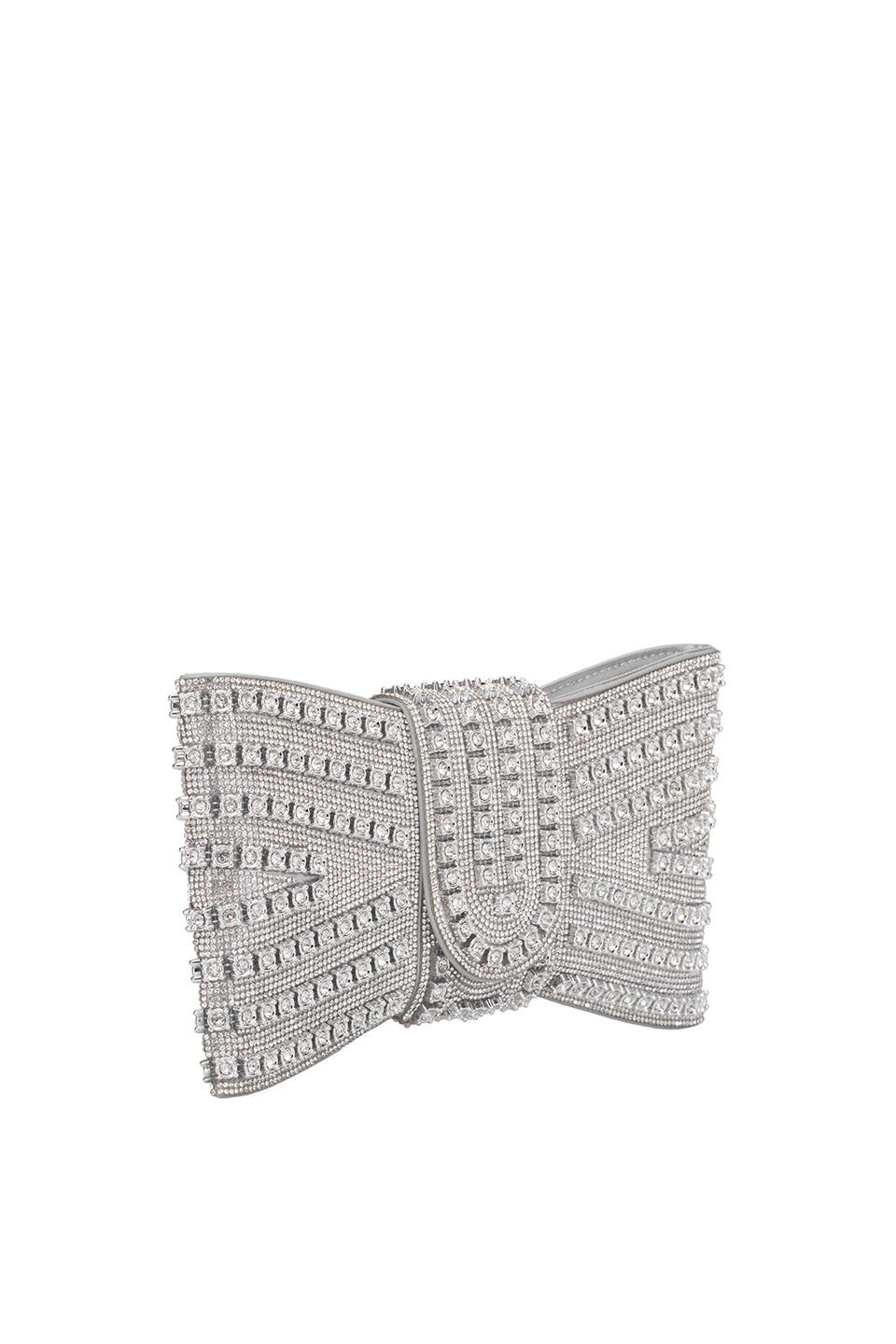 Guja 25YG591 Kadın Taşlı Abiye Çanta Gümüş