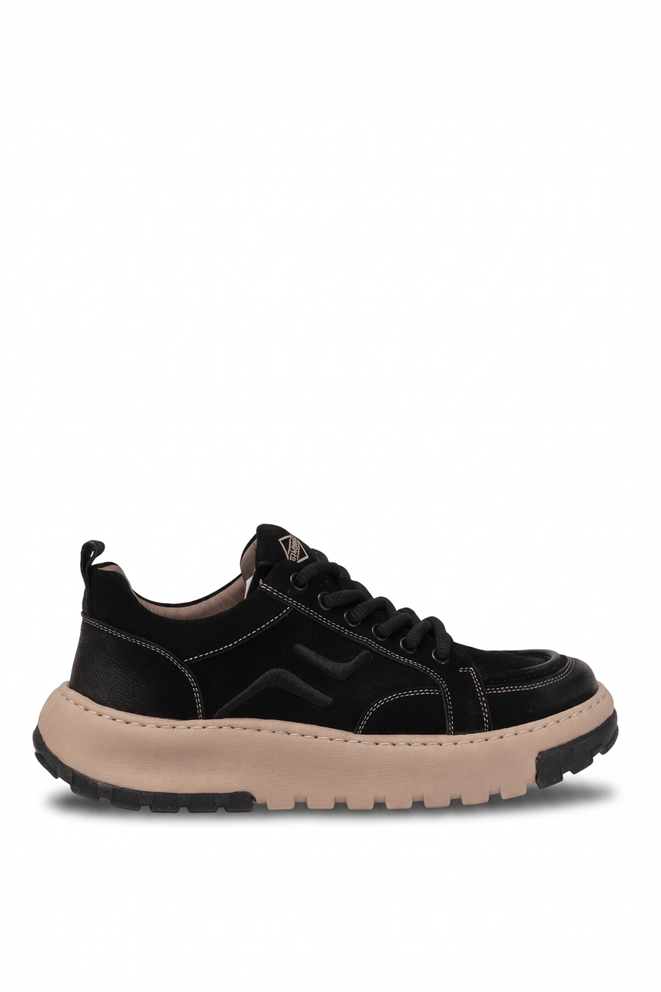 Guja 26BLG552 Erkek Hakiki Nubuk Deri Klasik Sneaker Siyah