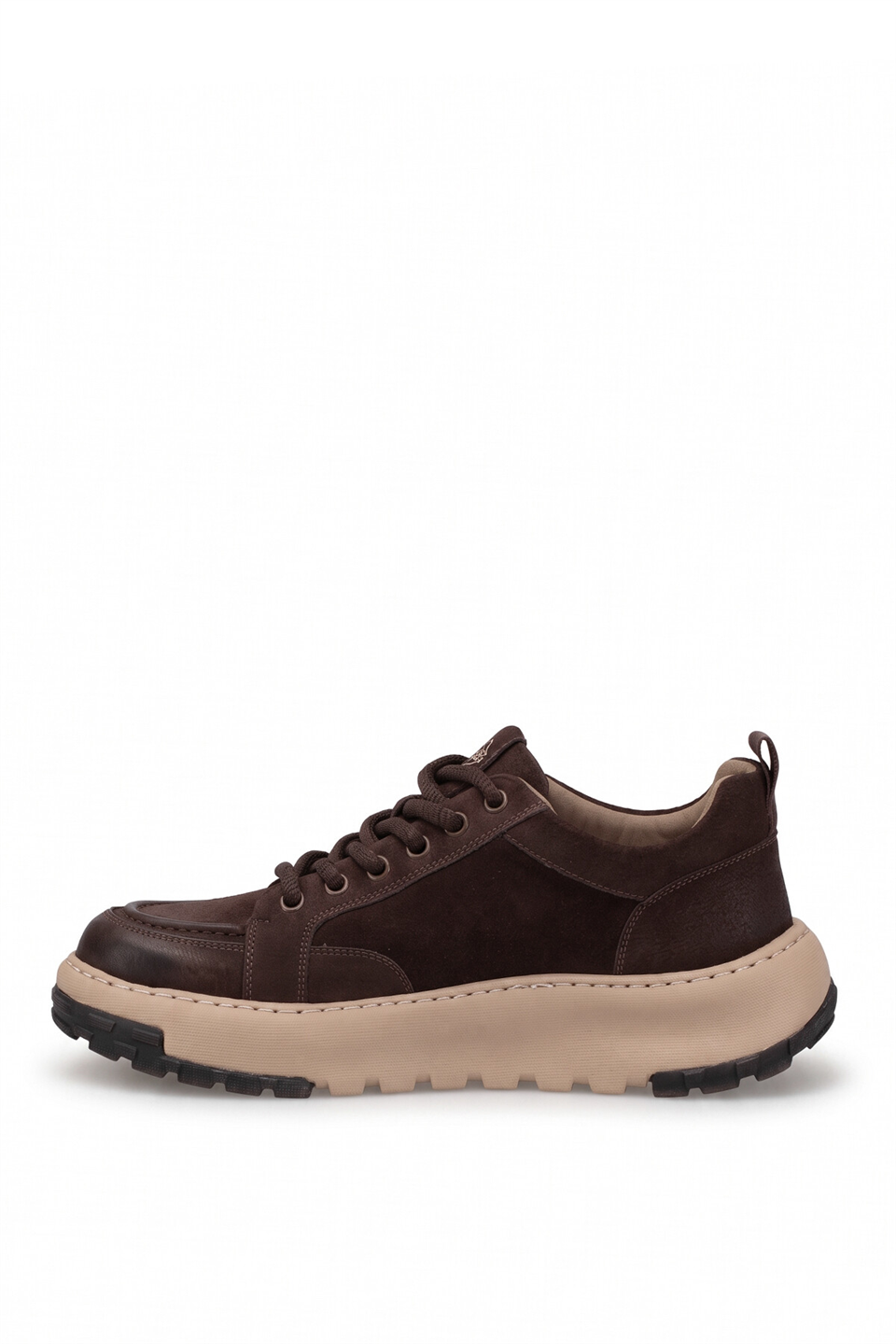 Guja 26BLG552 Erkek Hakiki Nubuk Deri Klasik Sneaker Kahverengi