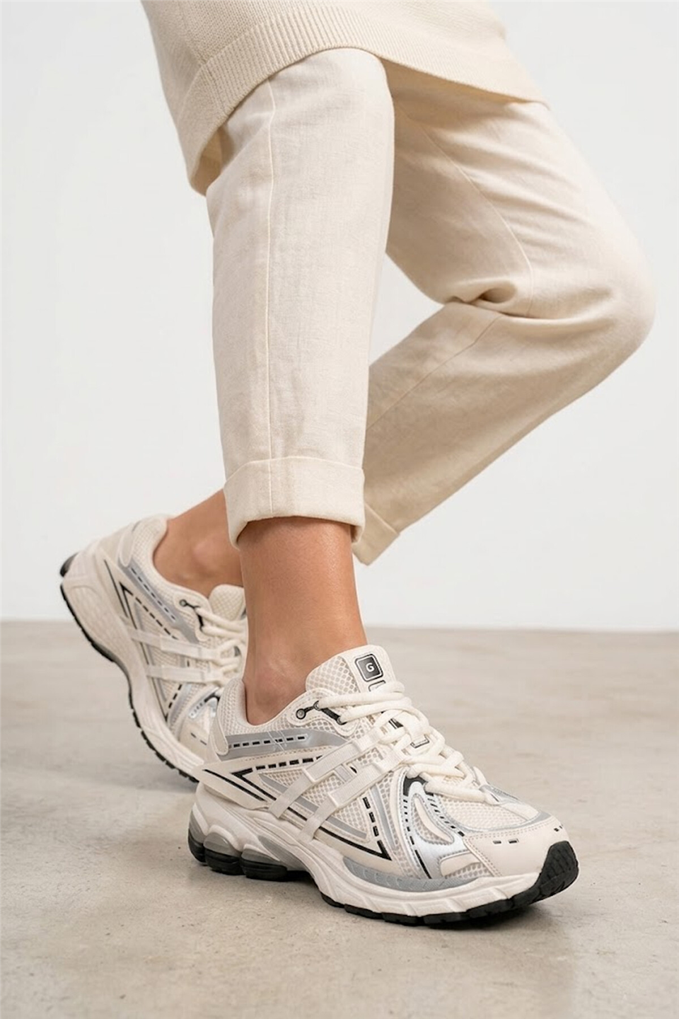 Guja 26Y321 Kadın Klasik Sneaker Krem