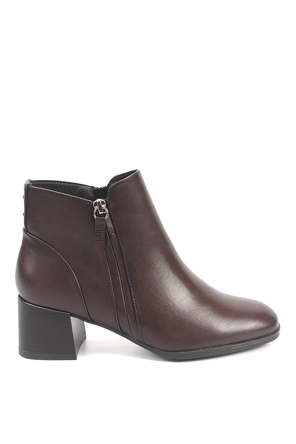 İnci A102042124 5W Star 5PR Kadın Topuklu Bot Kahverengi