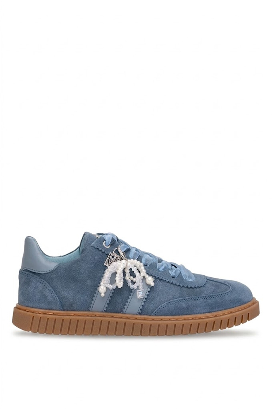 John Richardo 1187 Kadın Hakiki Deri Klasik Sneaker Lacivert