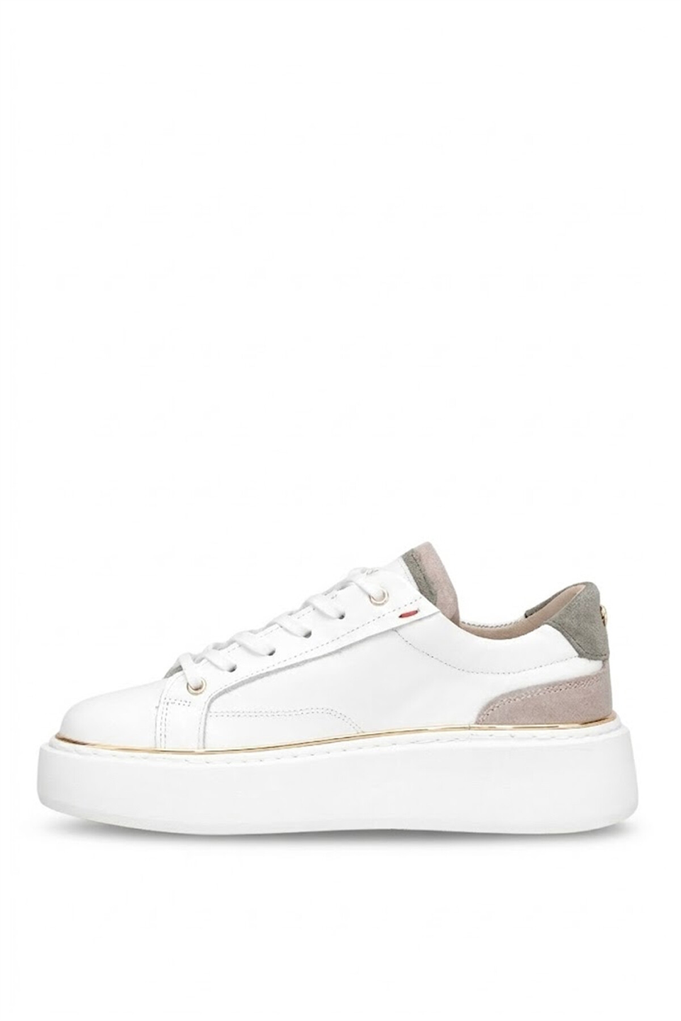 John Richardo 1247 Kadın Hakiki Deri Klasik Sneaker Beyaz