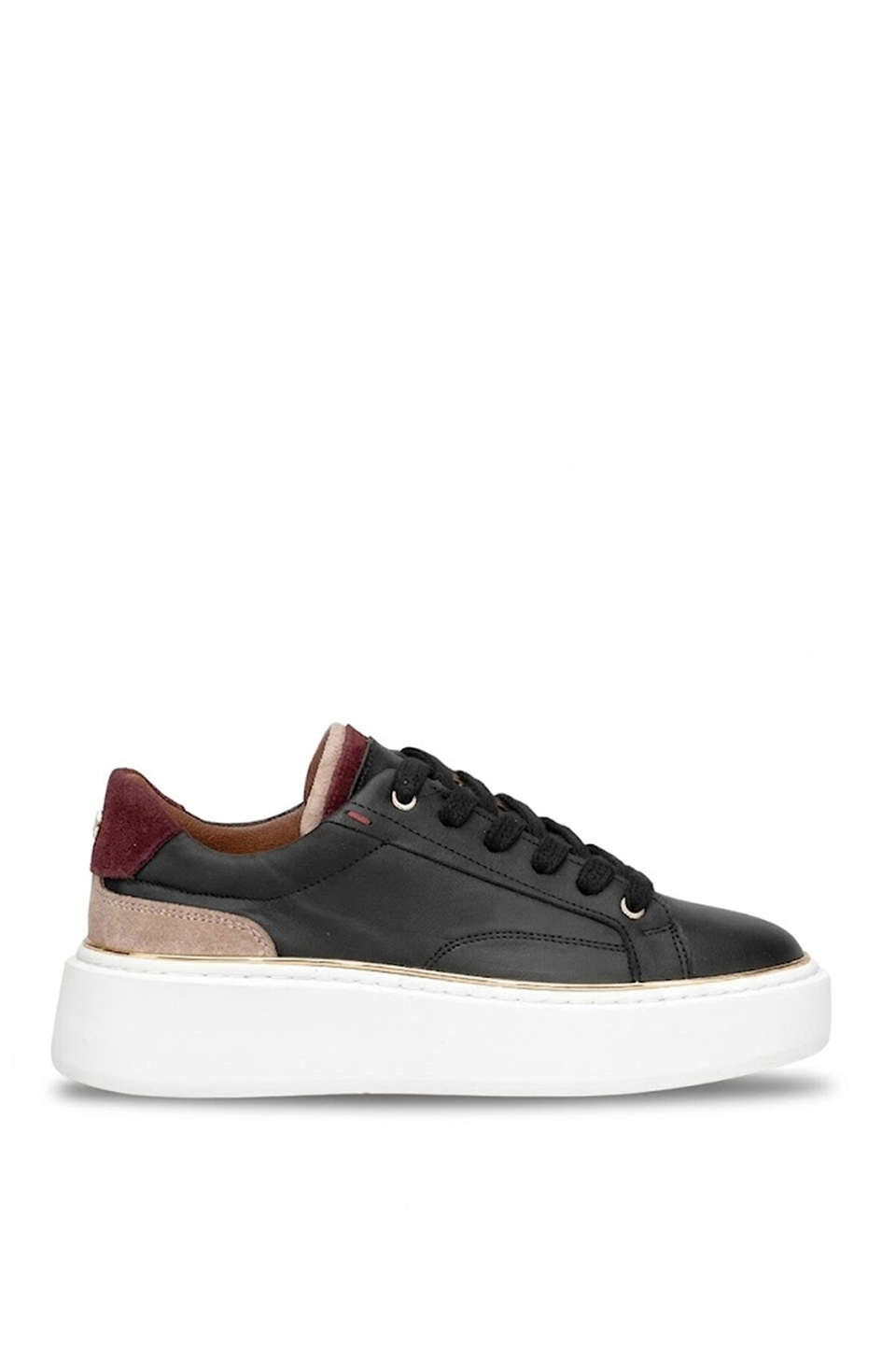 John Richardo 1247 Kadın Hakiki Deri Klasik Sneaker Siyah