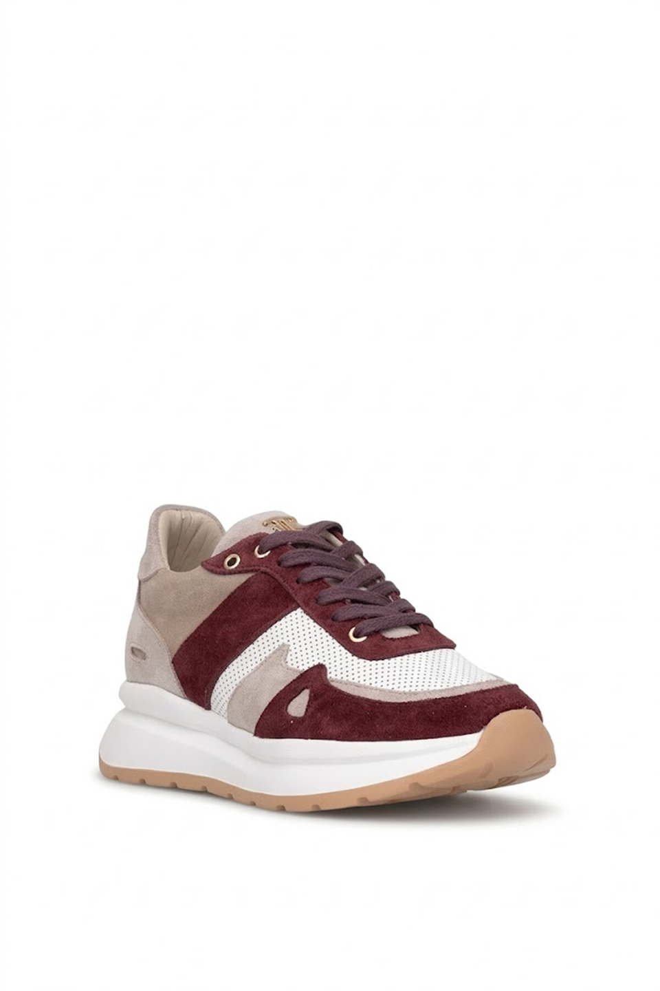 John Richardo 1248 Kadın Hakiki Deri Klasik Sneaker Bordo