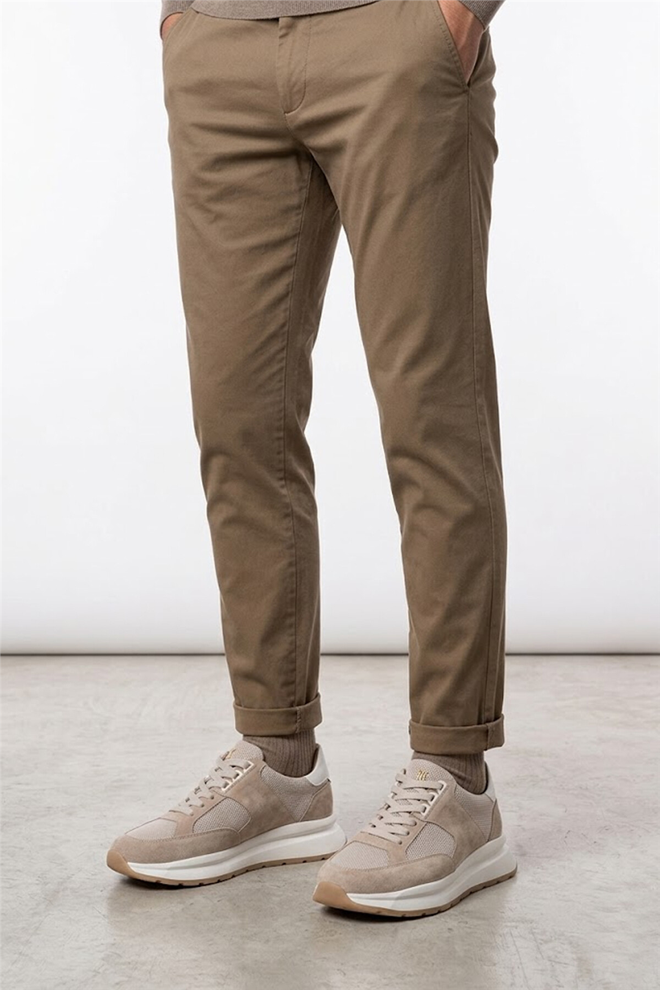 John Richardo 24298 Erkek Hakiki Deri Klasik Sneaker Bej