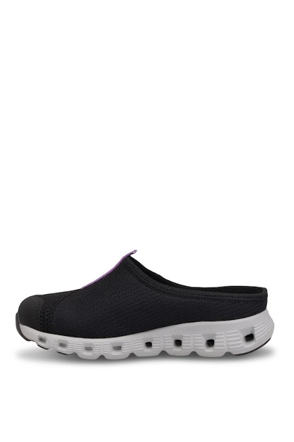 King Paolo H5204 Missy Kadın Memory Foam Sabo Terlik Siyah - Mor