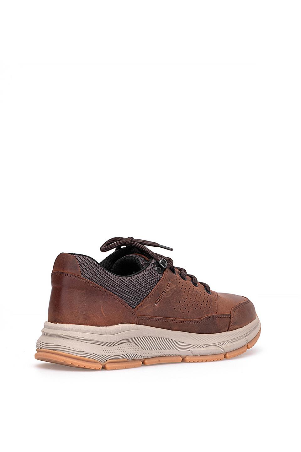 King Paolo I1287 Kruvasan Erkek Hakiki Deri Yürüyüş Ayakkabısı Taba