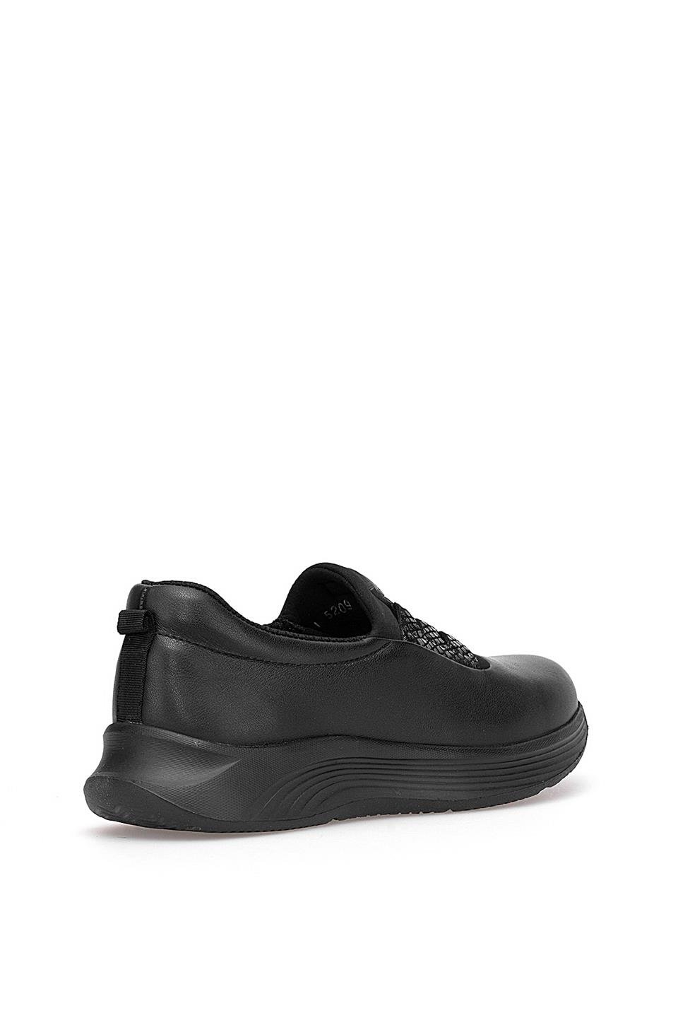 King Paolo I5209 Belis Kadın Hakiki Deri Casual Ayakkabı Siyah