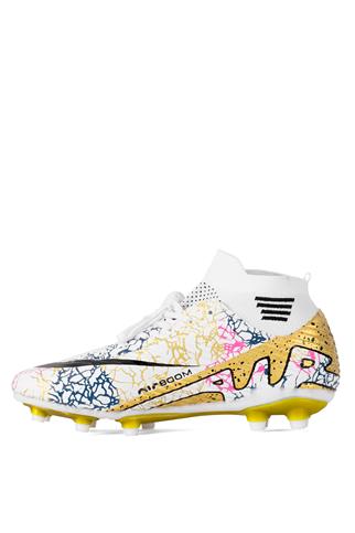 LaLiga Air 565 Erkek Çoraplı Krampon Beyaz - Altın