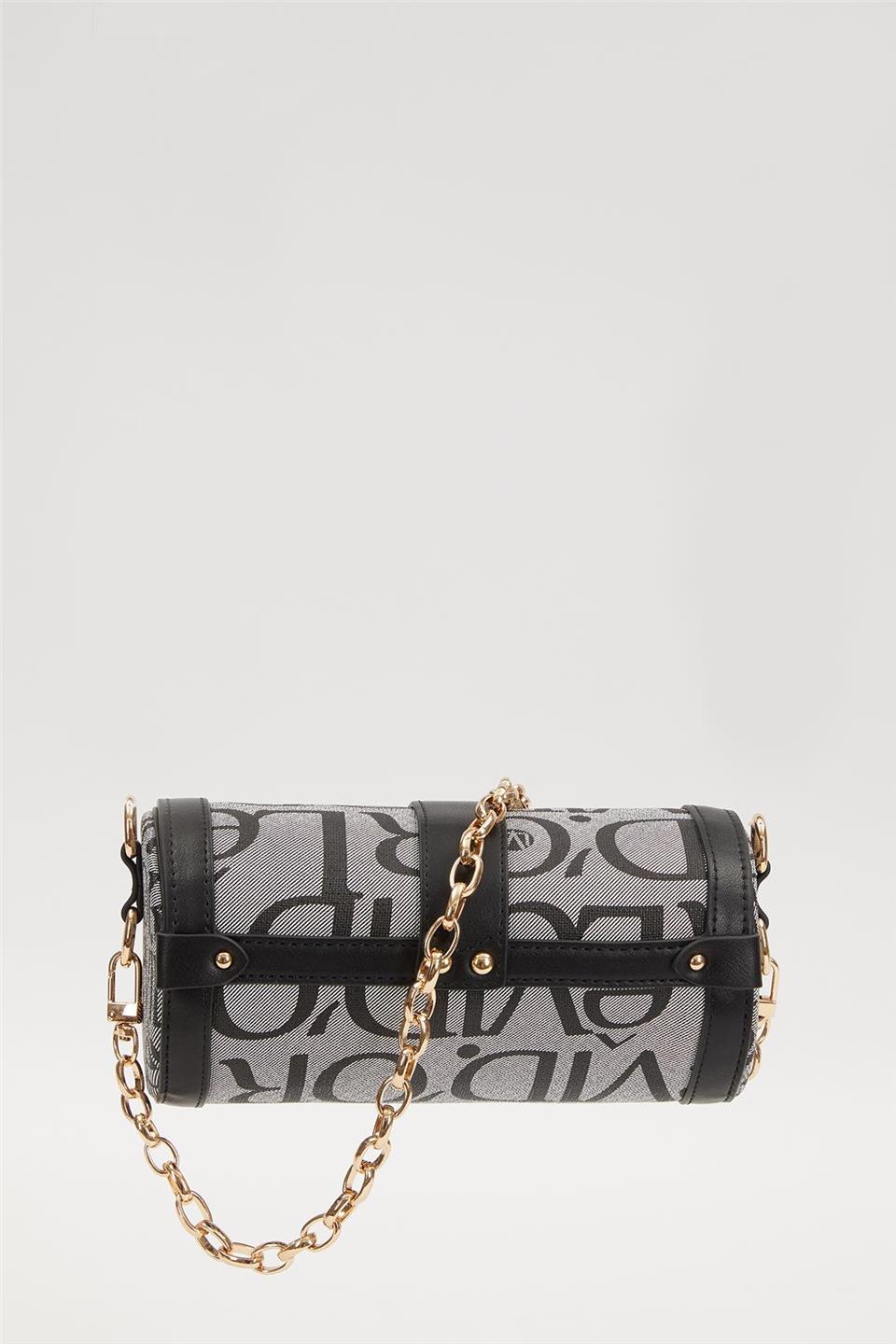 Levidor 930278 Silindir Şekilli Kadın Omuz Çantası Siyah