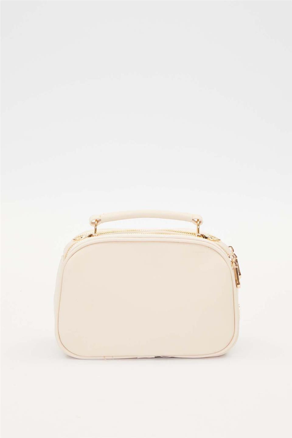 Levidor 930539 Kadın Zincir Saçak Detaylı Omuz Çantası Krem