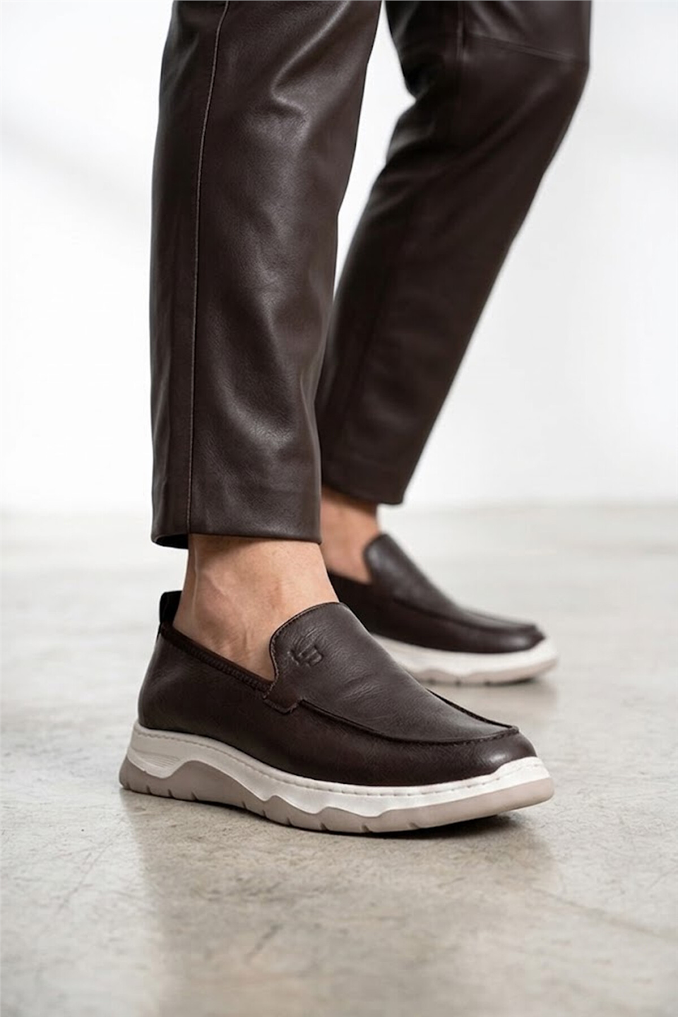 Luciano Bellini 26K-E16401 Formal Erkek Casual Ayakkabı Kahverengi