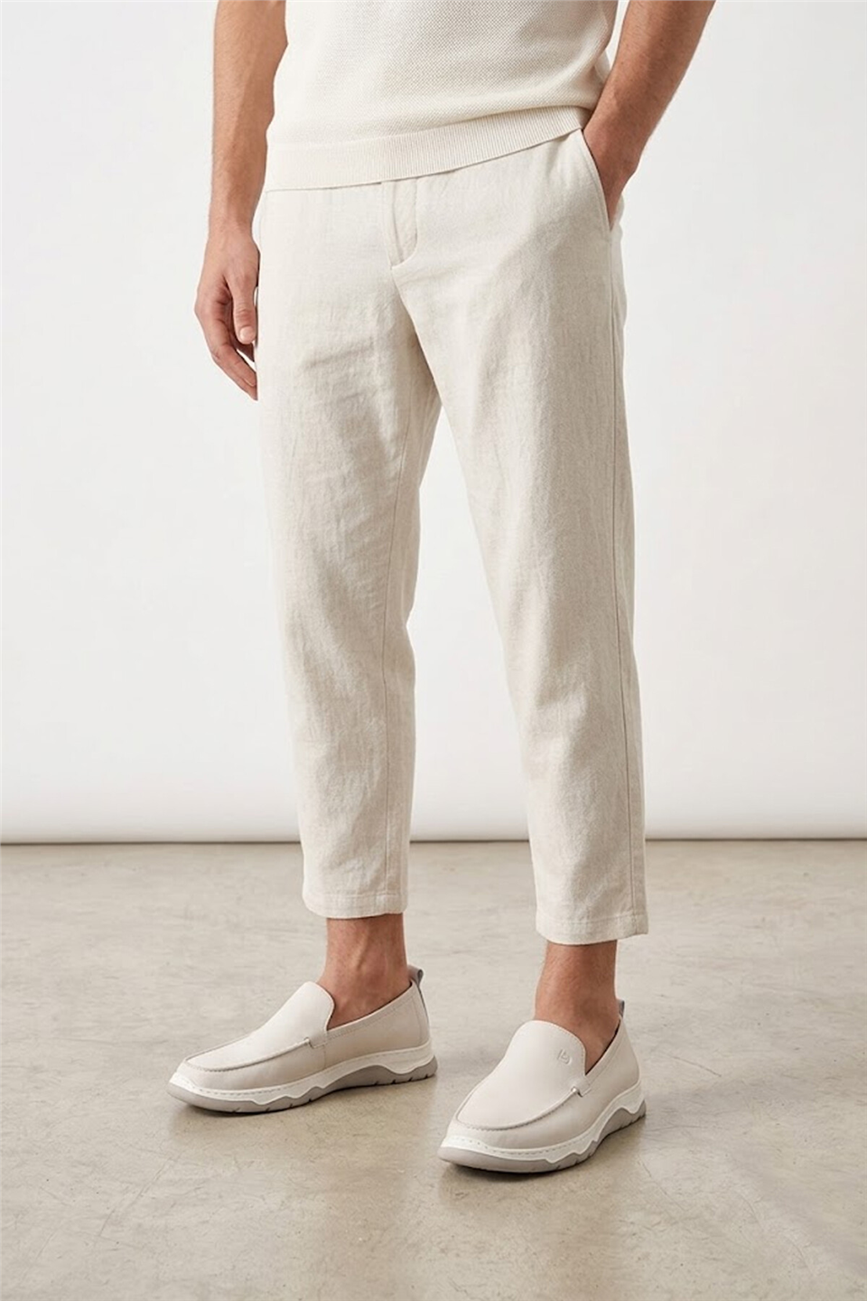 Luciano Bellini 26K-E16401 Formal Erkek Casual Ayakkabı Krem
