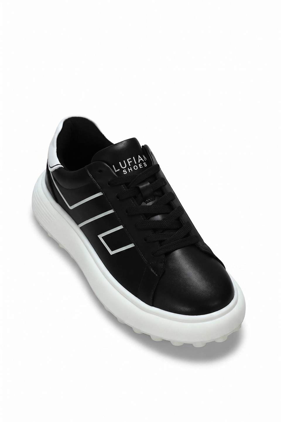 Lufian 111230269 Harold  Erkek Hakiki Deri Klasik Sneaker Siyah