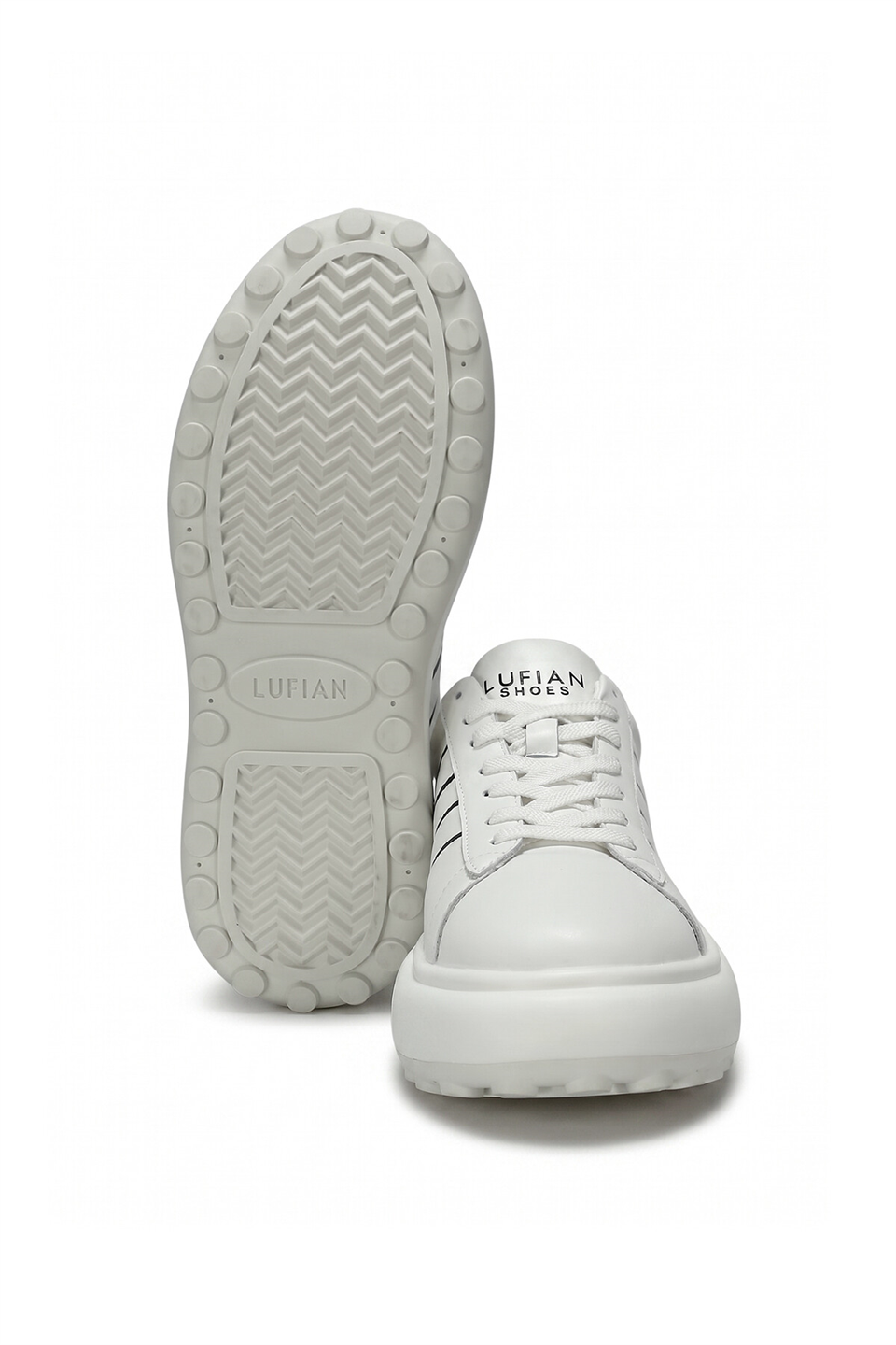 Lufian 111230269 Harold  Erkek Hakiki Deri Klasik Sneaker Beyaz