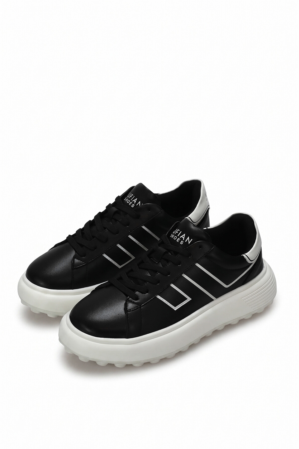 Lufian 111230269 Harold  Erkek Hakiki Deri Klasik Sneaker Siyah
