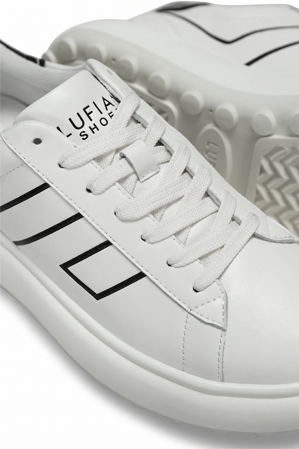 Lufian 111230269 Harold  Erkek Hakiki Deri Klasik Sneaker Beyaz