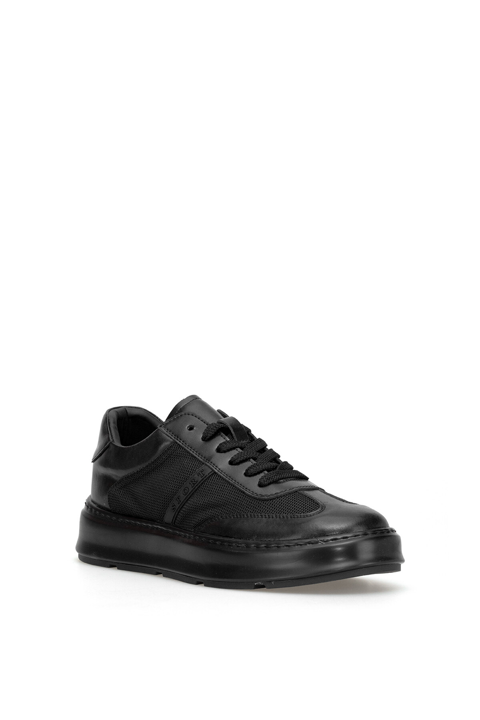 Lufian 111230300 Max Erkek Hakiki Deri Klasik Sneaker Siyah
