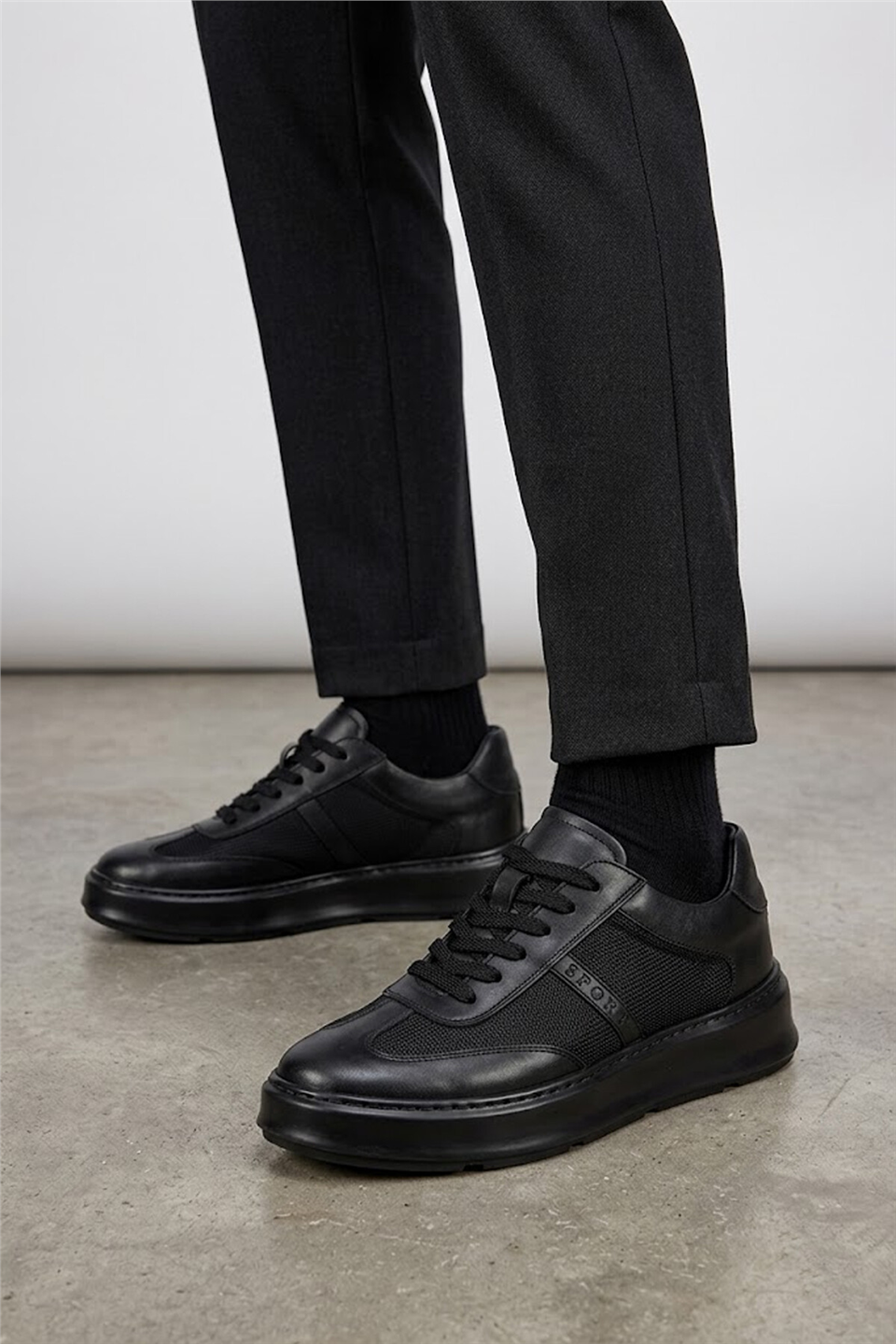 Lufian 111230300 Max Erkek Hakiki Deri Klasik Sneaker Siyah